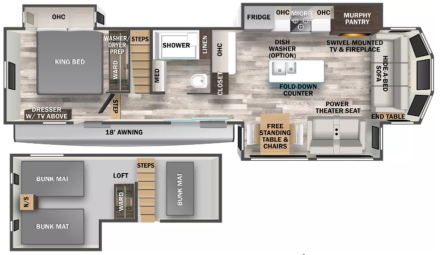 2023 FOREST RIVER CEDAR CREEK 40CDL, , floor-plans-day image number 0